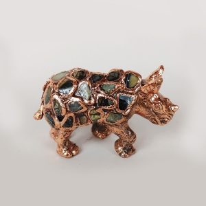 Copper Figurine Rhino